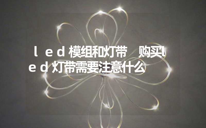 led模组和灯带 购买led灯带需要注意什么